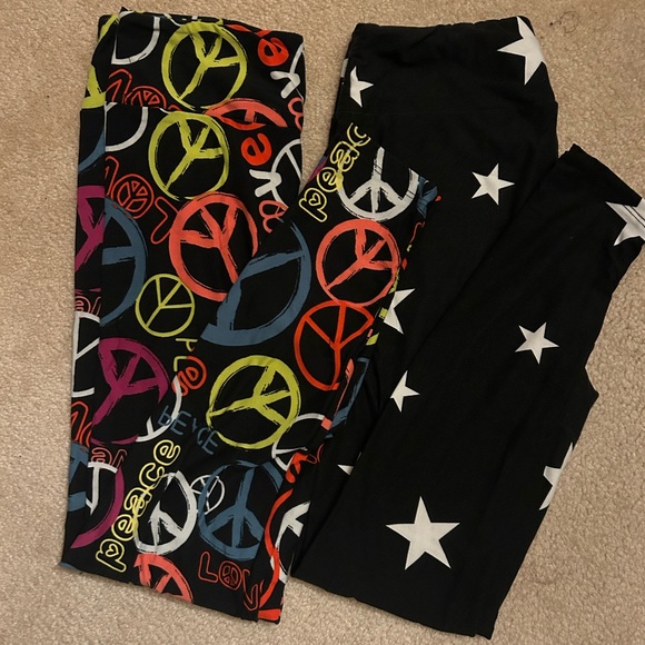 Lularoe 2 pack OS leggings - Picture 1 of 2